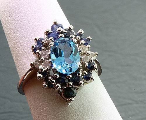 Blue Sapphire / Diamond Ring 2.64ctw - RO3