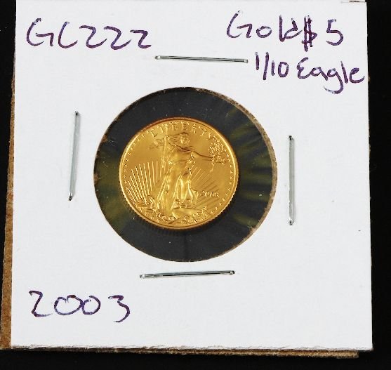 2003 Gold Eagle $5 Gold 1/10 Coin GC222