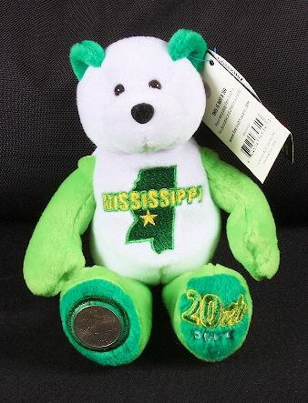 Mississippi Beanie Baby Coin Bear & State Quarter