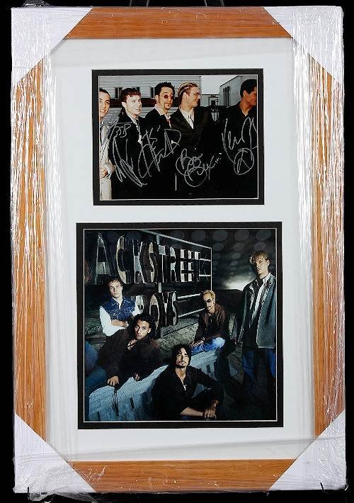 Backstreet Boys Autographed Photo Collage x4