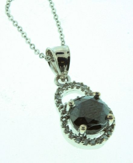 Black Diamond Necklance Pendant 4.91ctw DG59A