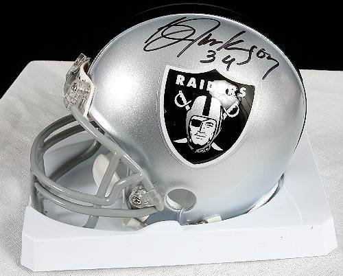 Bo Jackson Autographed Raiders Mini Helmet