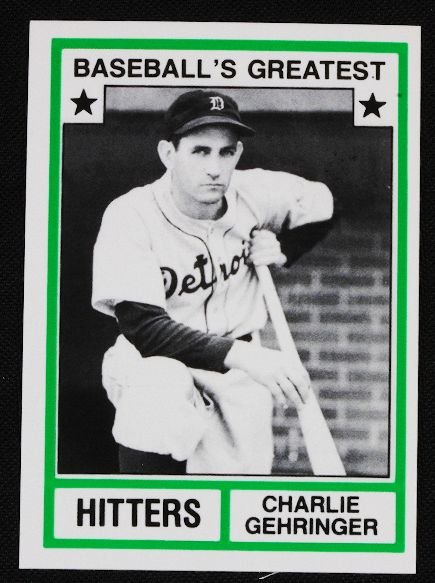 Vintage Baseball Card '83 TCMA Charlie Gehringer C1
