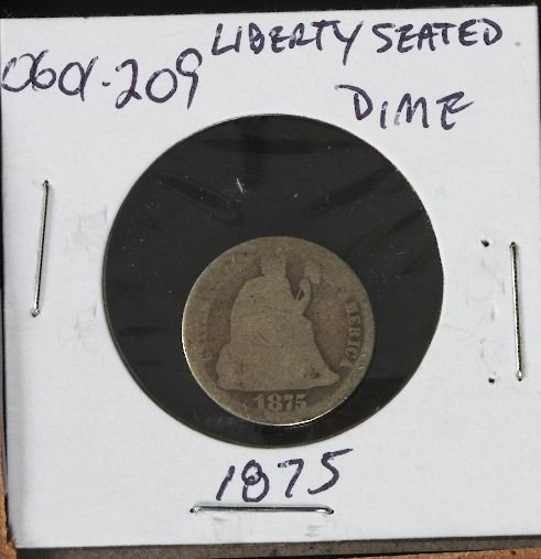 1875 Silver Dime Seated Liberty 0601209