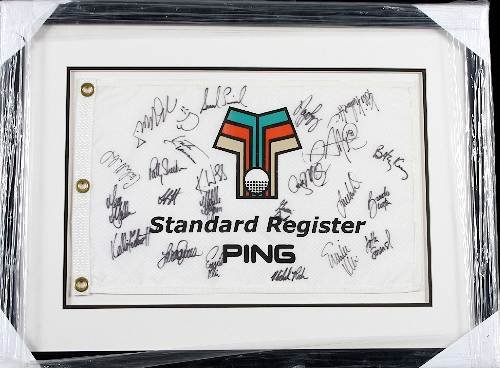Standard Register Autographed Golf Pin Flag