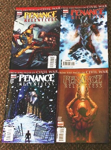Penance Relentless Vintage Comic Books Lot of (4) 