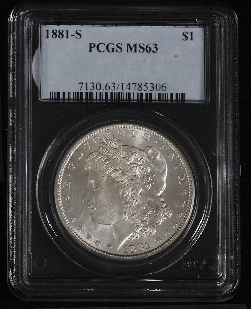 1881-S Morgan Silver Dollar PCGS MS63 SCE47