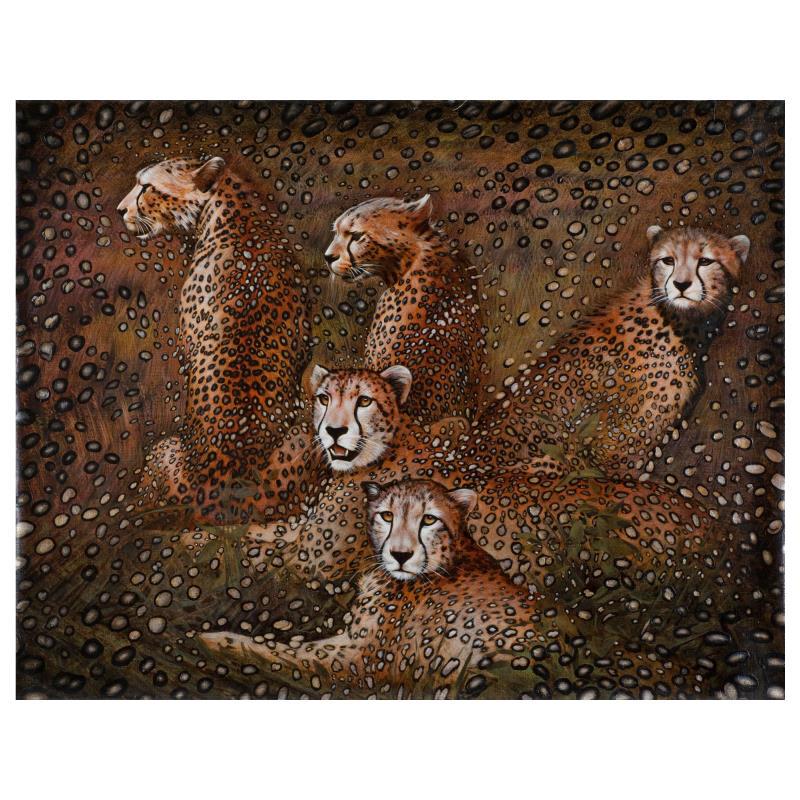 Vera V. Goncharenko, "Leopards" Hand Signed Limited: "Leopards" is a limited edition giclee on canvas by Vera V. Goncharenko The piece is numbered out of195, hand signed by the artist, and accompanied by a letter of authenticity. Measures approximately 