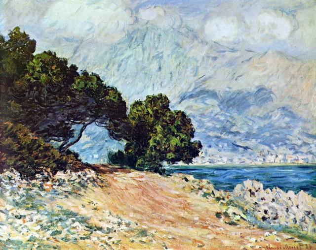 Claude Monet - Cape Martin in Menton: Artist: Claude Monet - Title: Cape Martin in Menton - Medium: Fine Art Reproduction Giclee on Canvas - Image Size: Approximately 15.75 inches x 20 inches - Unframed on Unstretched Canvas - Biography: