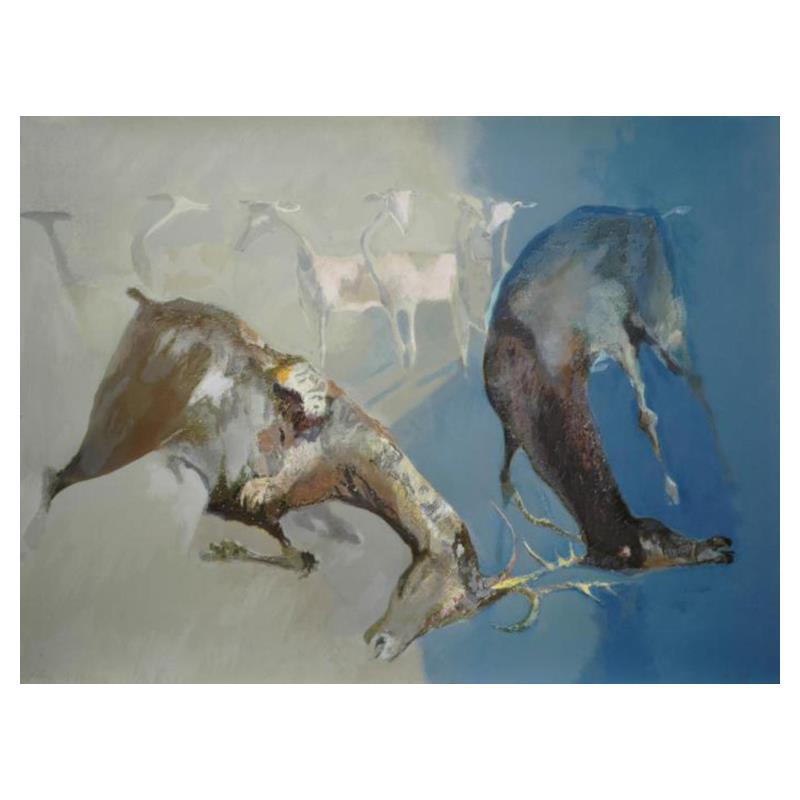 Edwin Salomon, "Survival" Hand Signed Limited Edition: "Survival", is a limited edition Serigraph on Paper by Edwin Salomon. Numbered and hand signed, this piece is accompanied by a letter of authenticity. Measures approximately 27.5" x 36.5" (image).