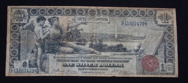 1896 One Silver Dollar Certificate PM157: 1896 One Silver Dollar Certificate PM157 As-Is Condition - FT0416T Thank you for viewing this auction. We appreciate your business. Thank you from Seized Assets Auctioneers.