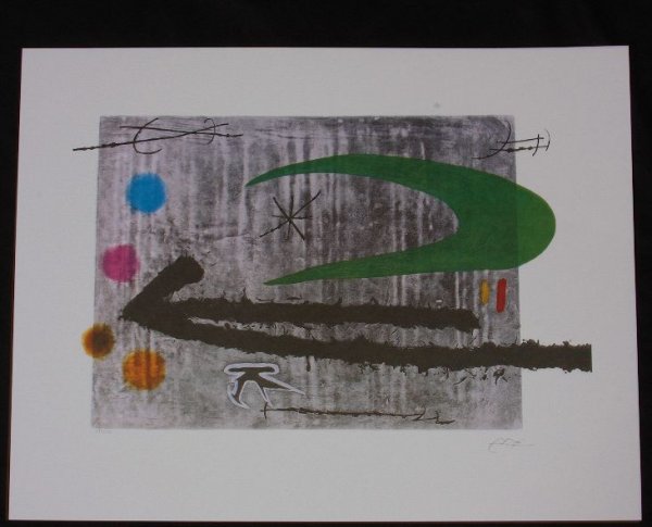 Joan Miro Firedance Print: Joan Miro Firedance Print As-Is Condition Thank you for viewing this auction. We appreciate your business. Thank you from Seized Assets Auctioneers.