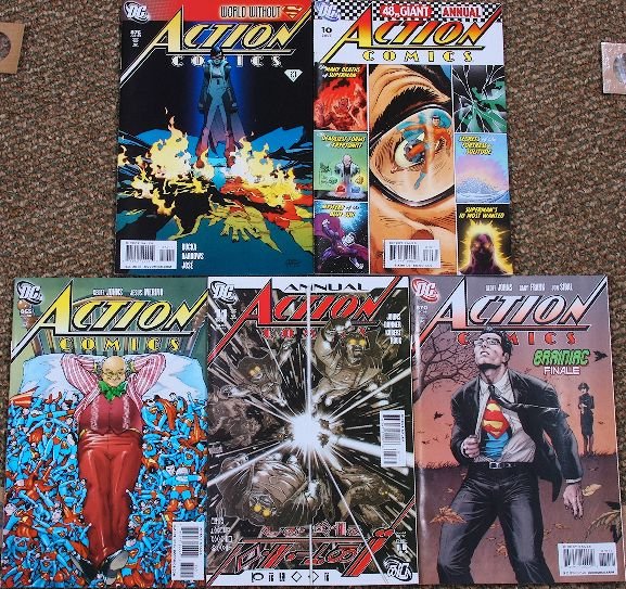 Action Comics Vintage Comic Book Lot of (5) CB141: Action Comics Vintage Comic Book Lot of (5) CB141 As-Is Condition Thank you for viewing this auction. We appreciate your business. Thank you from Seized Assets Auctioneers.