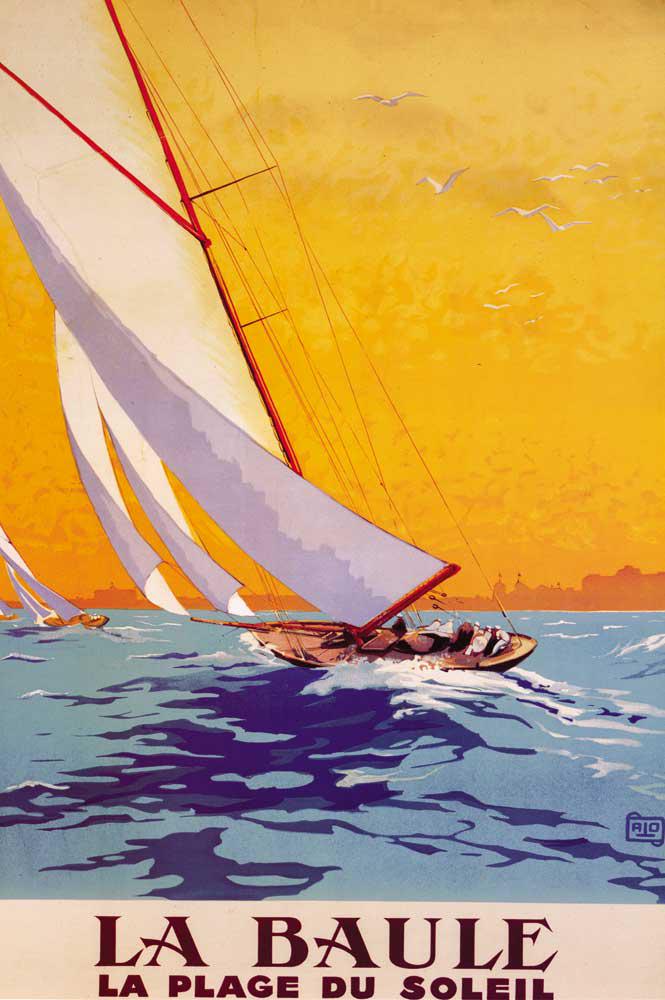 Charles Jean Allo - La Baule: Artist: Charles Jean Allo Title: La Baule Medium: Fine Art Reproduction Giclee on Canvas Image Size: Approximately 20 inches x 13.25 inches Unframed on Unstretched Canvas With an enticing promise of s