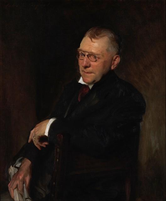 Sargent - Portrait of James Whitcomb Riley: Artist: John Singer Sargent - Title: Portrait of James Whitcomb Riley - Medium: Fine Art Giclee on Canvas - Image Size: Approximately 32 inches x 26.5 inches - Framed: Unframed on Unstretched Canvas -