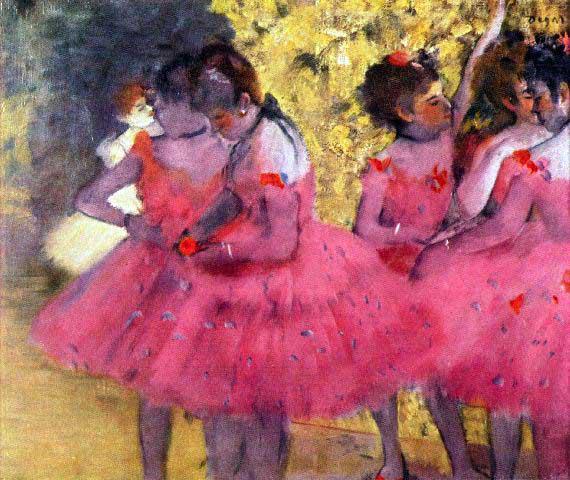 Edgar Degas - Dancers In The Foyer: Artist: Degas - Title: Dancers In The Foyer - Medium: Fine Art Reproduction Giclee on Archival Canvas - Image Size: Approximately 15.5 inches x 20 inches - Framed: Unframed on Unstretched Canvas - Edg