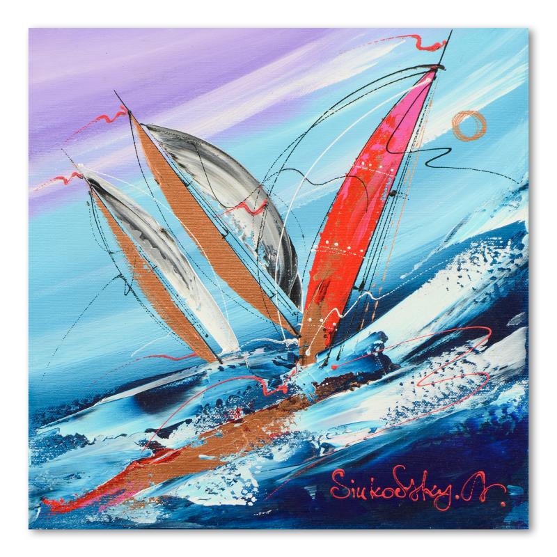 Give Me a Hand by Sinkovsky Original: Give Me a Hand is an original acrylic painting on stretched canvas by Natalia Sinkovsky, hand signed by the artist. Includes Letter of Authenticity. Measures approx. 12" x 12" (image).