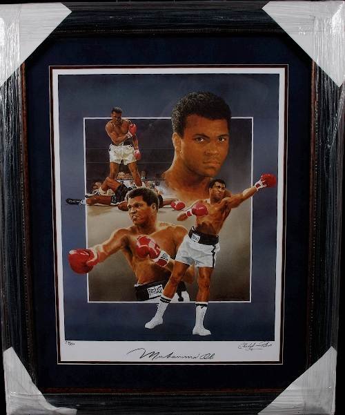 Muhammad Ali Autographed Color Lithograph