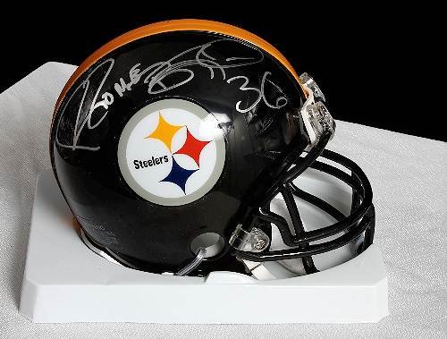 Jerome Bettis Autographed Steelers Mini Helmet Sil: Jerome Bettis Autographed Steelers Mini Helmet Silver - Excellent Condition - Thank you for viewing this auction. We appreciate your business. Check out our future auctions from Seized Assets Auctione