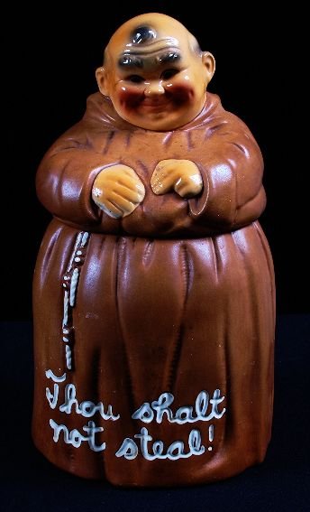 Vintage 1960 Twin Minton Friar Tuck Monk 12" Cooki