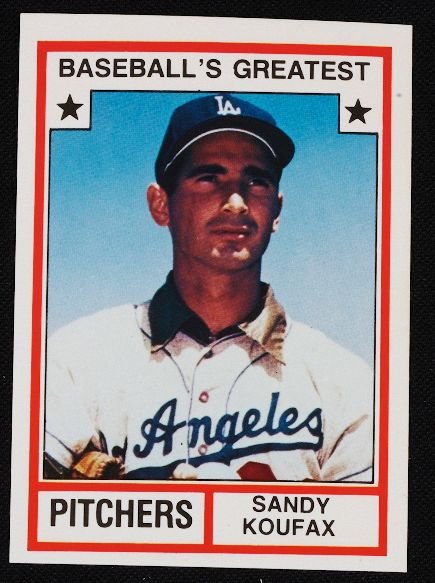Vintage Baseball Card '83 TCMA Sandy Koufax C115