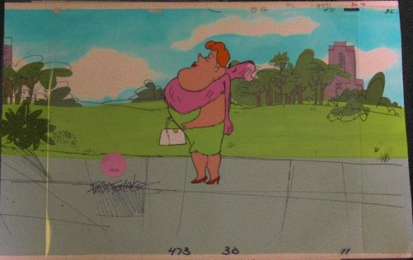 Pink Panther Cartoon Cel Fur Coat 