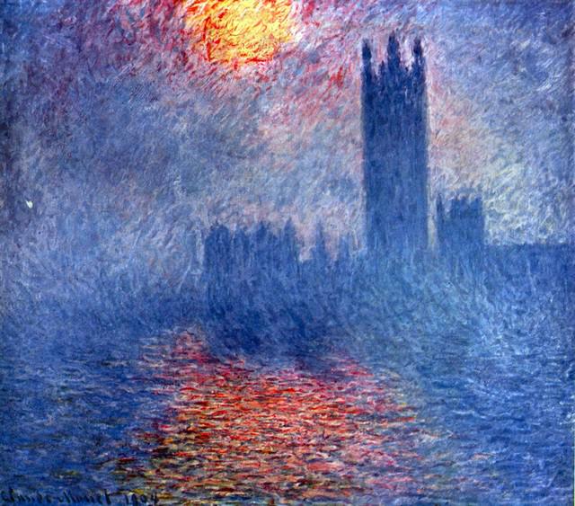 Claude Monet - The Parlaiment in London: Artist: Claude Monet - Title: The Parlaiment in London - Medium: Fine Art Reproduction Giclee on Canvas - Image Size: Approximately 17.5 inches x 20 inches - Unframed on Unstretched Canvas - Biography