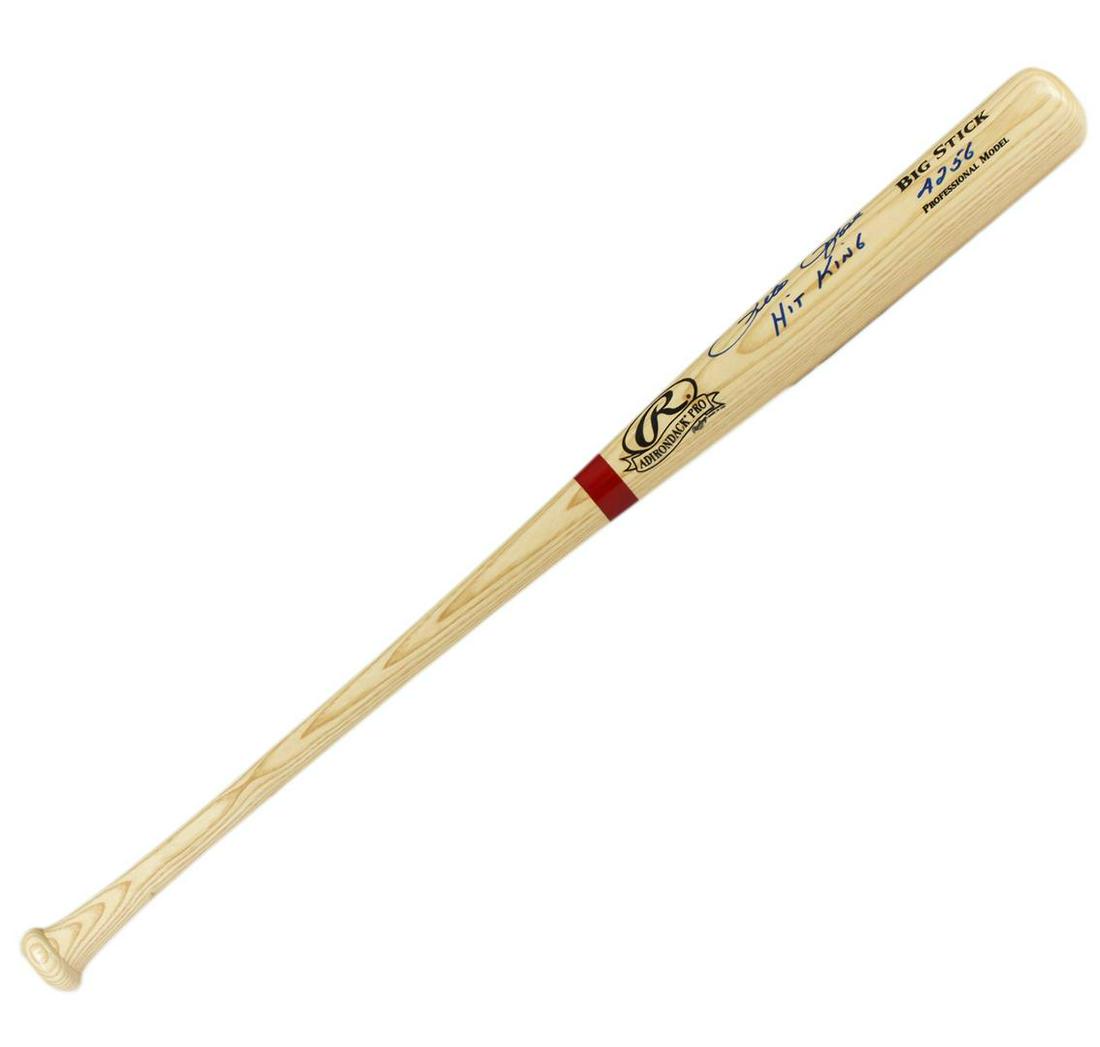 Autographed Pete Rose Baseball Bat: Autographed Pete Rose Baseball Bat. Pete Rose had 4256 hits in his 24 year career with the Reds, Phillies, and the Expos. Pete won 3 World Series Titles. He won in 1975 and 1976 with the Cincinnati Re