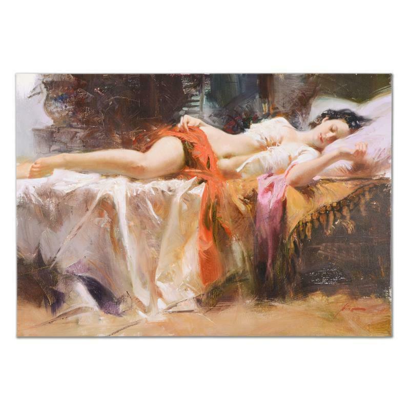 Pino (1939-2010), "Restless Beauty" Artist Embellished: "Restless Beauty" is a limited edition giclee on stretched canvas that has been hand-embellished by Pino himself, AP Numbered and Hand signed by Pino (1939-2010). Includes Certificate of Authenticity.