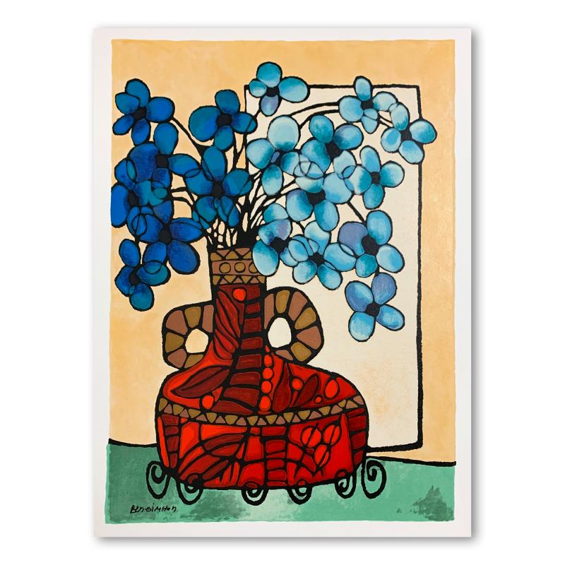 Ben Simhon, Hand Signed Limited Edition Serigraph on: This is a limited edition serigraph on paper by Ben Simhon. It is numbered and hand signed and includes a letter of authenticity. Measures approximately 27" x 17.5" (image).