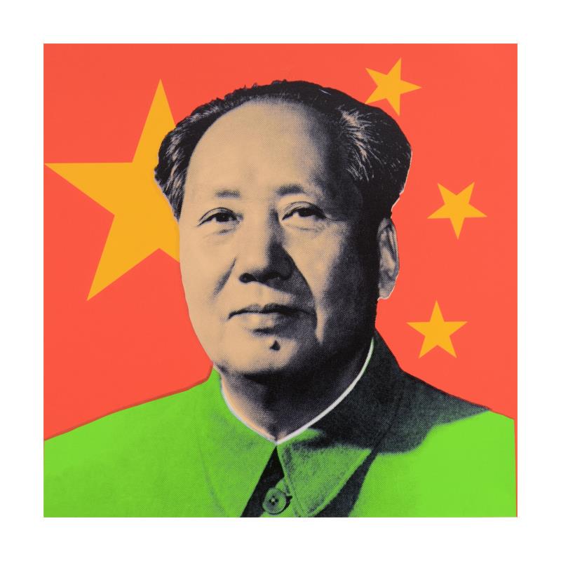 Chairman Mao by Steve Kaufman (1960-2010): Chairman Mao by Steve Kaufman (1960-2010). "Chairman Mao" is a limited edition hand pulled silkscreen on canvas by Andy Warhol protege Steve Kaufman (1960-2010). This piece is numbered 22/50 and hand