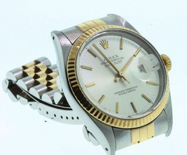 Men's 18KT Rolex Two-Tone DateJust Watch W24: Men's 18KT Rolex Two-Tone DateJust Watch W24 - Good Condition. 1A10029X. Over 97 grams total weight. Full Letter of Authenticity and Appraisal from AIG included. - Thank you for bidding on this item a
