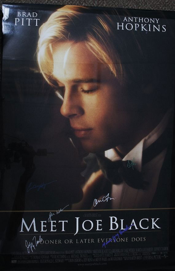 Meet Joe Black - Autographed Movie Poster Signed by: Meet Joe Black - Autographed Movie Poster Signed by Brad Pitt & 3 others - As-Is Condition - Thank you for viewing this auction. We appreciate your business. Check out our future auctions from Seized