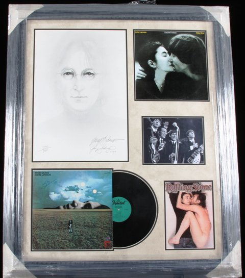 John Lennon & Yoko Ono Autographed Photo Collage: John Lennon & Yoko Ono Autographed Photo Collage - Excellent Condition - Thank you for viewing this auction. We appreciate your business. Check out our future auctions from Seized Assets Auctioneers.