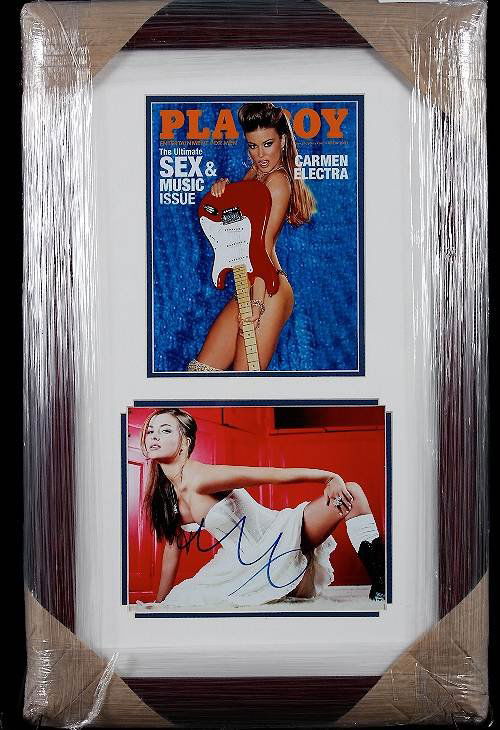 Carmen Electra Autographed Playboy Photo Collage X: Carmen Electra Autographed Playboy Photo Collage Xmas - Excellent Condition - Thank you for viewing this auction. We appreciate your business. Check out our future auctions from Seized Assets Auctione