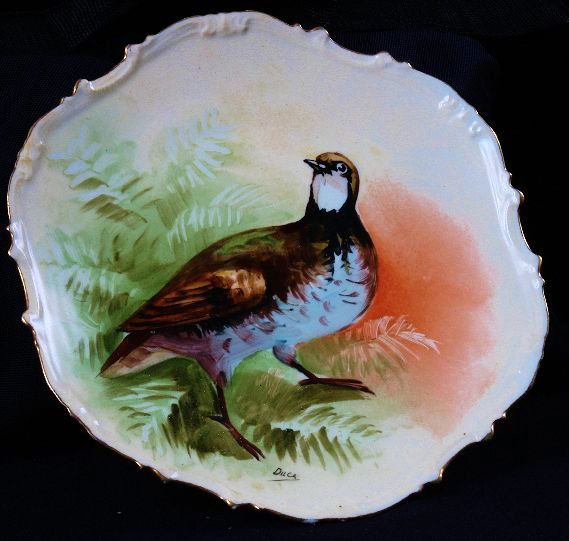 Limoges Antique Bird Decorative French Plate Autog: Limoges Antique Bird Decorative French Plate Autographed by Artist - AB03A9 - Great Condition. Free from any cracks, breaks or repairs. Nice! - Thank you for viewing this auction. We appreciate your b
