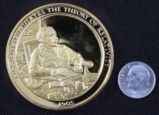 Albert Einstein #80 24Kt Gold Plated Sterling Silv
