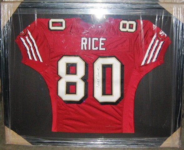 Jerry Rice Autographed Red 49ers Jersey: Jerry Rice Autographed Red 49ers Jersey - Excellent Condition - Thank you for viewing this auction. We appreciate your business. Check out our future auctions from Seized Assets Auctioneers.
