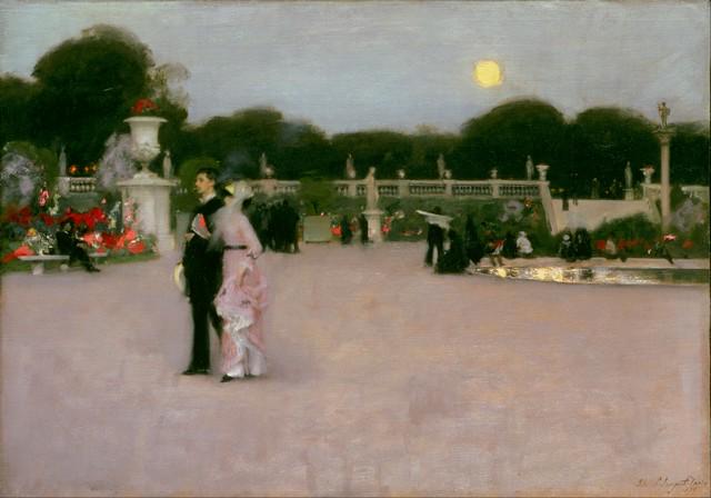 Sargent - In the Luxembourg Gardens: Artist: John Singer Sargent - Title: In the Luxembourg Gardens - Medium: Fine Art Giclee on Canvas - Image Size: Approximately 14inches x 20 inches - Framed: Unframed on Unstretched Canvas - Sargent's