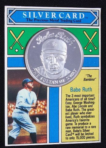 Babe Ruth .99 Silver Coin Silvercard #11: Babe Ruth .99 Silver Coin Silvercard - Good Condition - Thanks for bidding on this item. We appreciate all of you business and support. Check back often for all auctions offered by Seized Assets Aucti