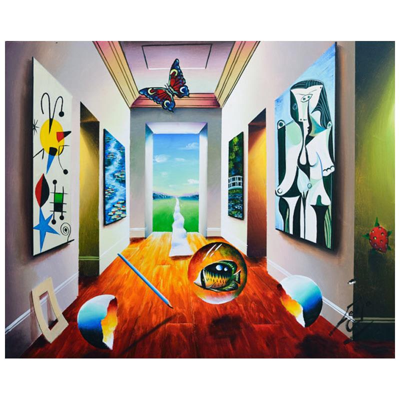 The Road Is Long by Ferjo Original: The Road Is Long by Ferjo Original. "The Road Is Long" is an original painting, oil on stretched canvas, by Ferjo. Hand signed by the artist, this piece comes with a letter of authenticity. Measures a