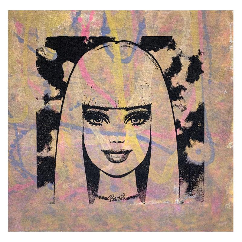 Barbie by Rodgers Original: Barbie by Rodgers Original. "Barbie" is an original hand pulled silkscreen and acrylic painting on canvas by Gail Rodgers. Hand signed by the artist, the piece comes with a letter of authenticity. Thi