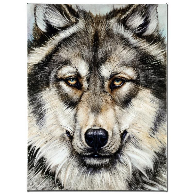 Wonderful Wolf by Katon, Martin: Wonderful Wolf by Katon, Martin. "Wonderful Wolf" is a limited edition giclee on canvas by Martin Katon, numbered and hand signed by the artist! This piece comes gallery wrapped. Includes Letter of Au