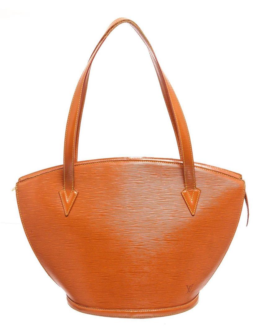Louis Vuitton Siena Epi Leather St. Jacques GM Shoulder: Louis Vuitton Siena Epi Leather St. Jacques GM Shoulder Bag with gold-tone hardware, Red leather trim, interior zip pockets, dual top handle, leather shoulder strap, and zipper closure. CONDITION: Pre