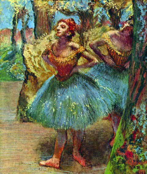 Edgar Degas - Dancers #2: Artist: Degas - Title: Dancers #2 - Medium: Fine Art Reproduction Giclee on Archival Canvas - Image Size: Approximately 32 inches x 27 inches - Framed: Unframed on Unstretched Canvas - Edgar Degas was