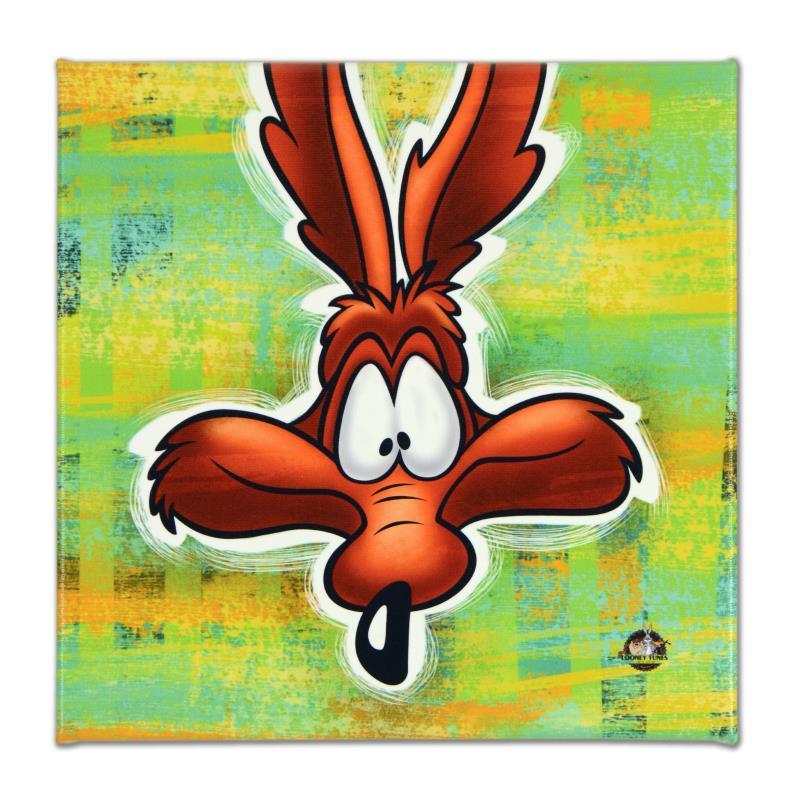 Wile E. Coyote by Looney Tunes: Wile E. Coyote by Looney Tunes. "Wile E. Coyote" is a limited edition giclee on gallery wrapped canvas by Looney Tunes. This piece comes from an edition of 500 and bears an imprint of Looney Tunes' of
