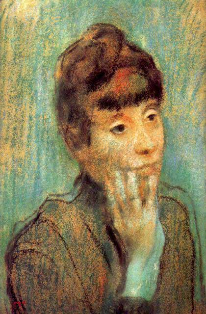 Edgar Degas - Portrait Of A Lady: Artist: Degas - Title: Portrait Of A Lady - Medium: Fine Art Reproduction Giclee on Archival Canvas - Image Size: Approximately 20 inches x 13.25 inches - Framed: Unframed on Unstretched Canvas - Edga