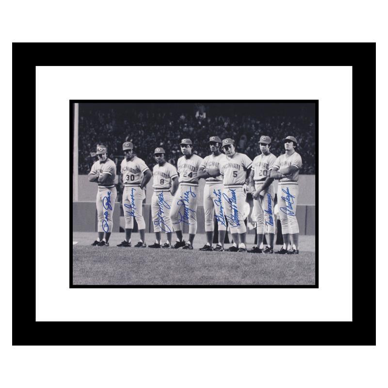 Big Red Machine Line-Up by Rose, Pete: Big Red Machine Line-Up by Rose, Pete. "Big Red Machine Line-Up" is a lithograph featuring signatures from the Big Red Machine's starting eight; Johnny Bench (c), Tony Perez (1b), Joe Morgan (2b), Dav