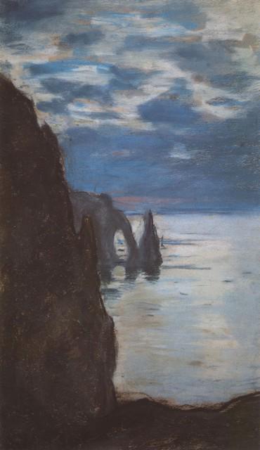 Claude Monet - Etretat: Artist: Claude Monet - Title: Etretat - Medium: Fine Art Reproduction Giclee on Canvas - Image Size: Approximately 32inches x 18.5 inches - Unframed on Unstretched Canvas - Biography: Claude Monet was