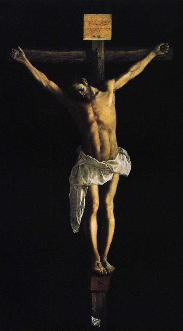 Francisco de Zurbarï¿½n - Christ on the Cross: Artist: Francisco de Zurbarán - Title: Christ on the Cross - Medium: Fine Art Giclee on Canvas - Image Size: Approximately 32 inches x 17.75 inches - Unframed on Unstretched Canvas - Biography: Franc